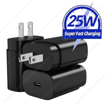 25W USB-C Super Fast Charging Adapter PD Type C Charger Cube For Samsung Galaxy