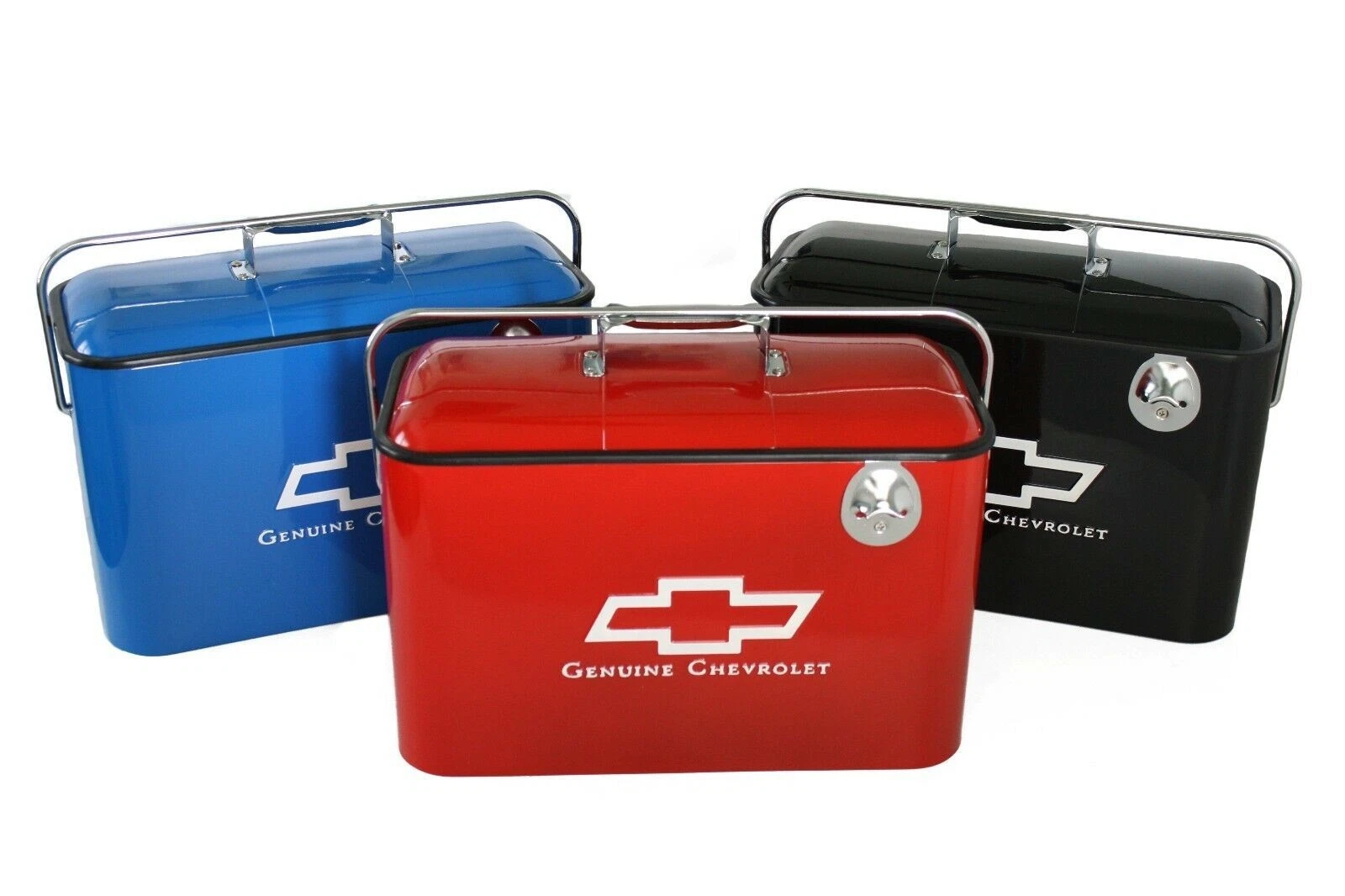 Red Chevy Vintage Drink Cooler Classic "Genuine Chevrolet" 50's 60's 70's Style