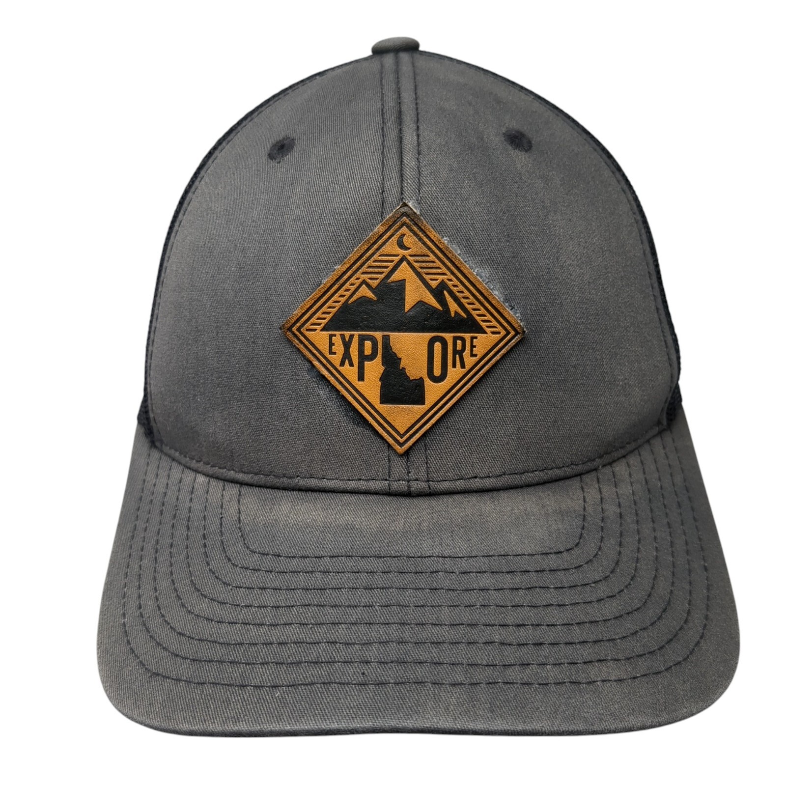 Explore Idaho Patch Snapback Trucker Hat Gray One… - image 1