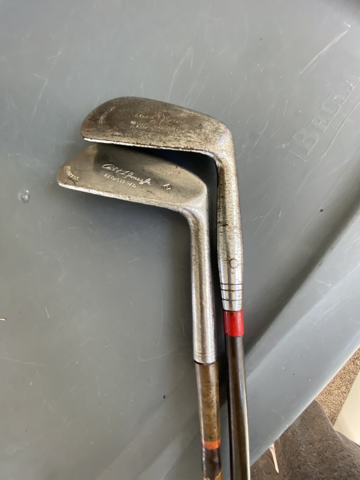 как выглядит 5,6 Spalding Robert Jones Jr Irons Registered Steel Shaft Right Hand Antique фото
