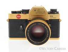 Leica R3 24 Karat Gold Camera 100 Anniversary Mint in Box 50mm Summilux Lens MI