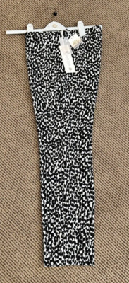 Etcetera Dalmatian Print women's semi-fitted mid rise slim Audrey Pant sz 2 NWT