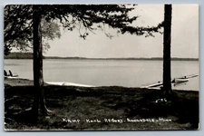 Postcard RPPC MN Lake View Kamp Kool Resort Ahnandale Minnesota AX5