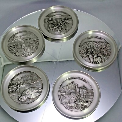 Royal Selangor Pewter Coasters Set of 5 | eBay
