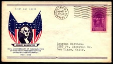 Scott 854 3 Cents Inauguration Fidelity FDC Typed Address Planty 854-18a