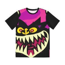 Double Sided Halloween Graphic T Shirt Unisex Adult Art Tee Monster Retro Style