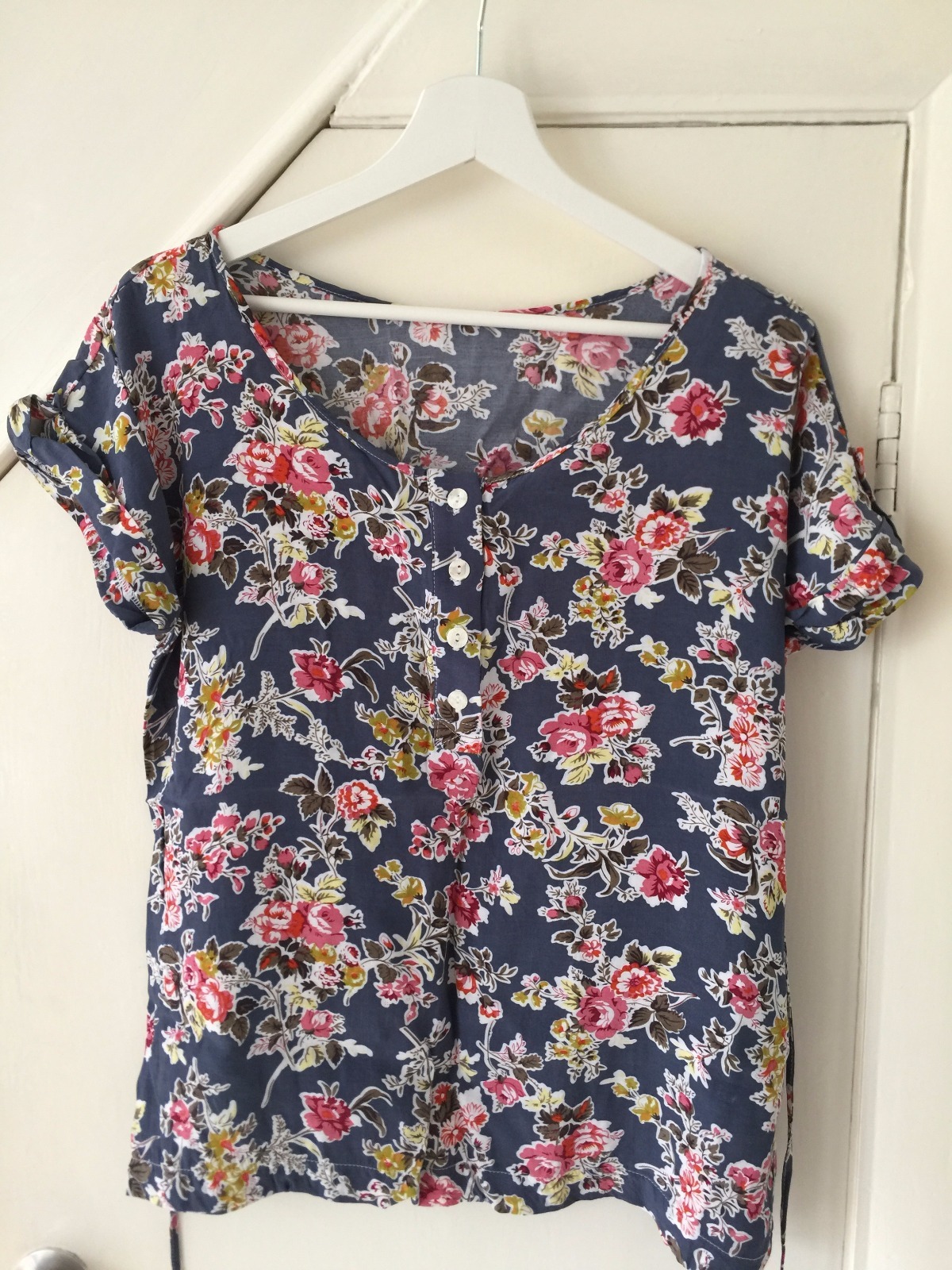 Asda Women's Ladies' Blue Flower Floral Lightweight Top UK 14 eBay