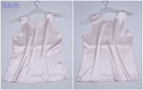 Women's 100% Pure Silk Classical Tank Top Camisole Sleeveless Vest Shirt Colors - Picture 16 of 27