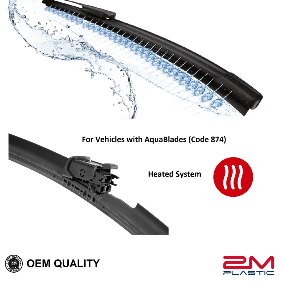 Front Windshield Wiper Blade For Mercedes SL400 SL450 SL550 with Heated Washer - Image 3 of 4