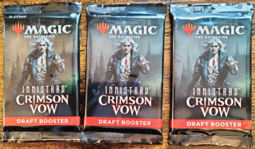 Magic: The Gathering (MtG), 3 factory sealed Innistrad: Crimson Vow boosters