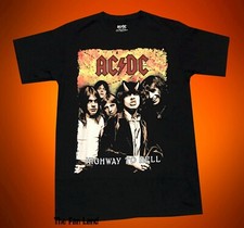 New AC/DC Highway to Hell Black 1979 Mens Vintage T-Shirt