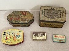 Collection Of 5 Vintage Retro Advertising Tins Including Disney And Lyon’s