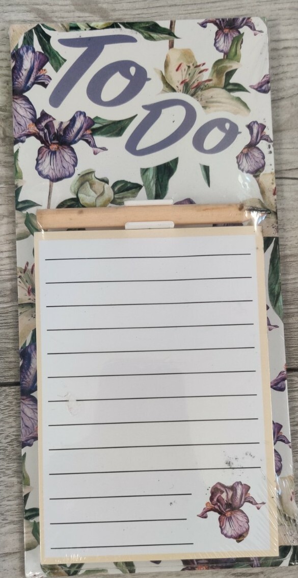 Froral Magnetic Memo Pad & Pencil Fridge Magnet Shopping List