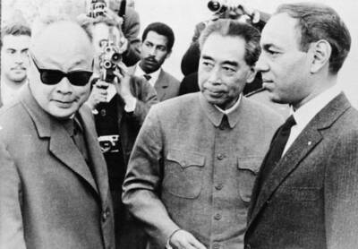 Zhou Enlai Premier People's Republic China arrives Morocco duri- 1963 Old Photo