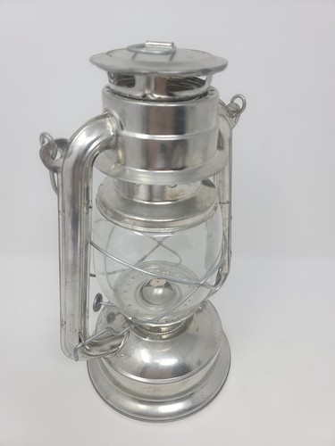 Hurricane Kerosene Oil Lantern Camping Emergency Hanging Light Lamp Silver 11" - Picture 3 of 14