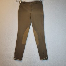 TUFFRIDER Childrens Jods Size 16 Riding Pants Breeches Pull-On Rib Brown