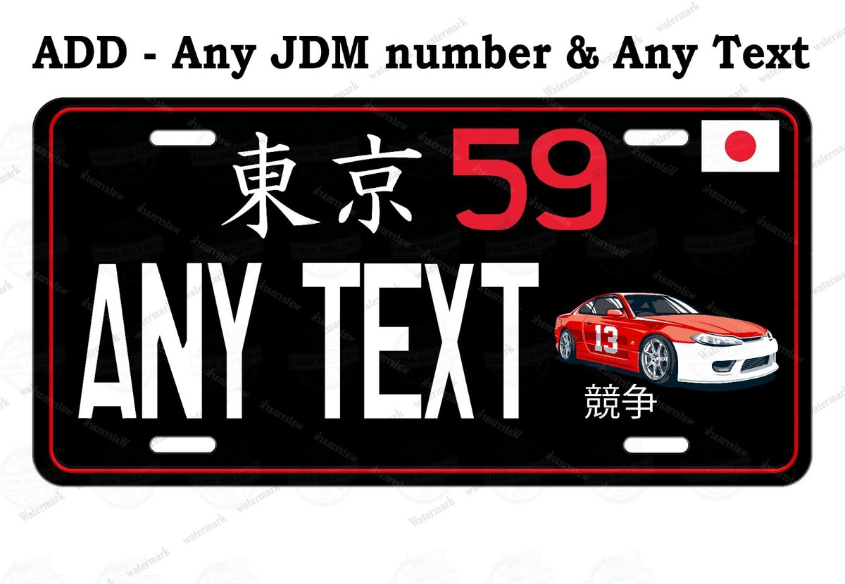 Tokyo Drift Racing Car JDM License Plate Tag Auto Car Bike ATV