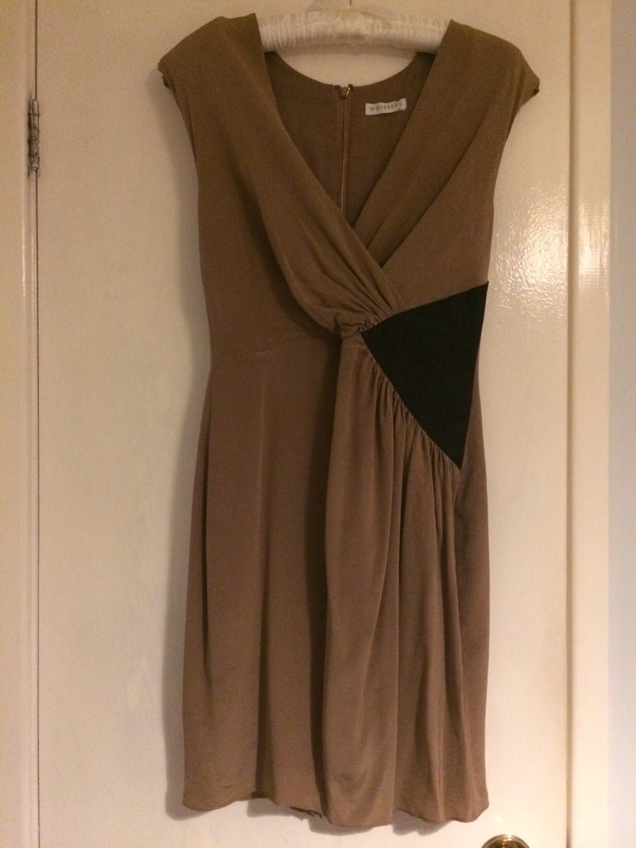Whistles Gold Silk Dress 10 | eBay UK
