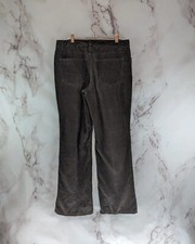 Talbots Pant Women 10 Brown Corduroy High Mid Rise Straight Leg Stretch Flaw