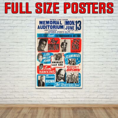Bb King The Flamingos 1960: Live Konzert Tour Poster