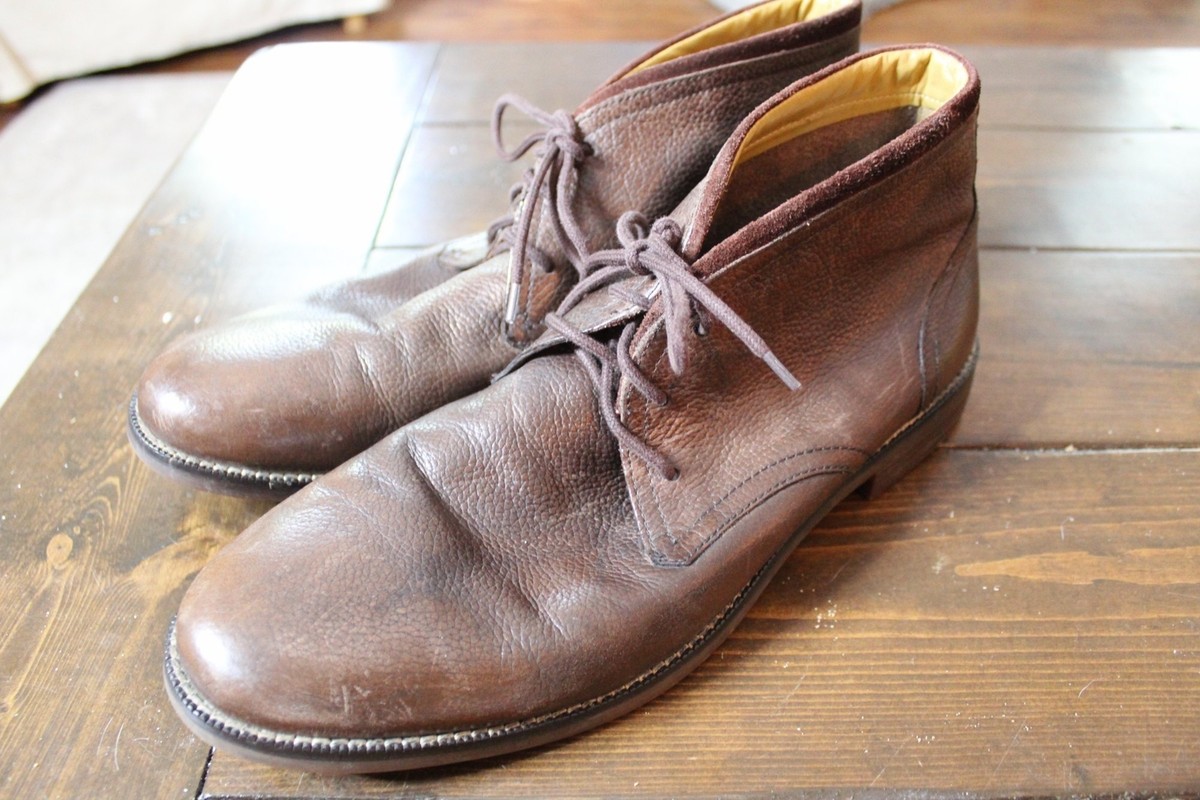 Mens Cole Haan Chocolate Brown Leather Chukka Boots Size  display picture 3