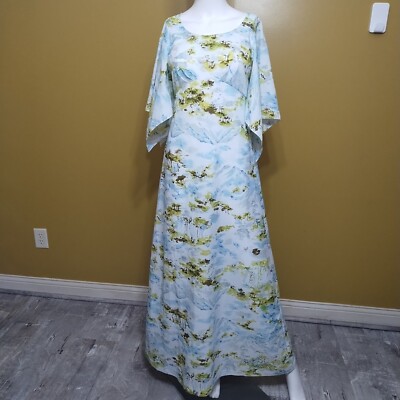chinese dress ladies Long Muumuu Dress Relaxed Fit Kaimana Navy / 2XL main image 1