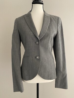 ESCADA Sport Gray Women s Blazer Suit Jacket 100% Wool 34 / 4 US