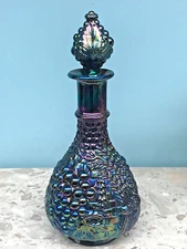 Fenton Golden Harvest Decanter Bottle w/ Stopper Amethyst Carnival - Second