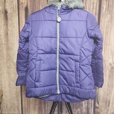 R 1881 By Rothschild Girls Violet Long Sleeve Full Zip Quilt Puffer Jacket Sz L