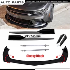 For Dodge Charger 500 Front Bumper Lip Body Kit Spoiler Splitter Side Skirt