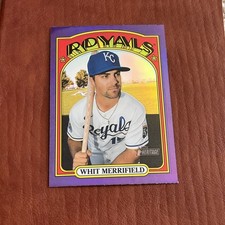 2021 Topps Heritage Chrome Purple Refractor Whit Merrifield #476 Royals