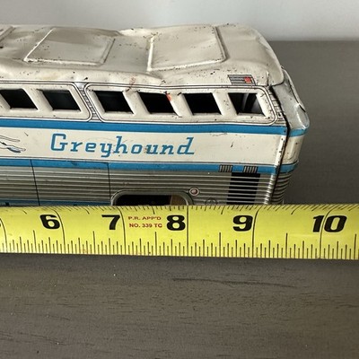 Vintage Greyhound Scenicruiser Bus 6916 Tin Toy 1950's Japanese