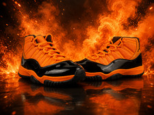 NEW Jordan 11 Retro Black Orange Men's Size US 7-12