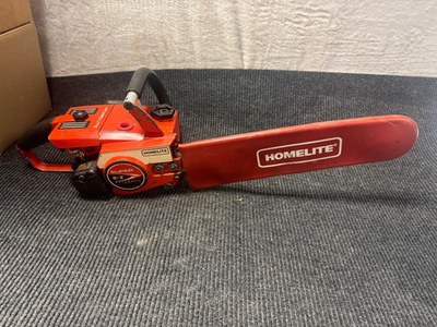 #ad Vintage Homelite Super EZ Chainsaw With Bar And Chain Good Compression Untested $119.98