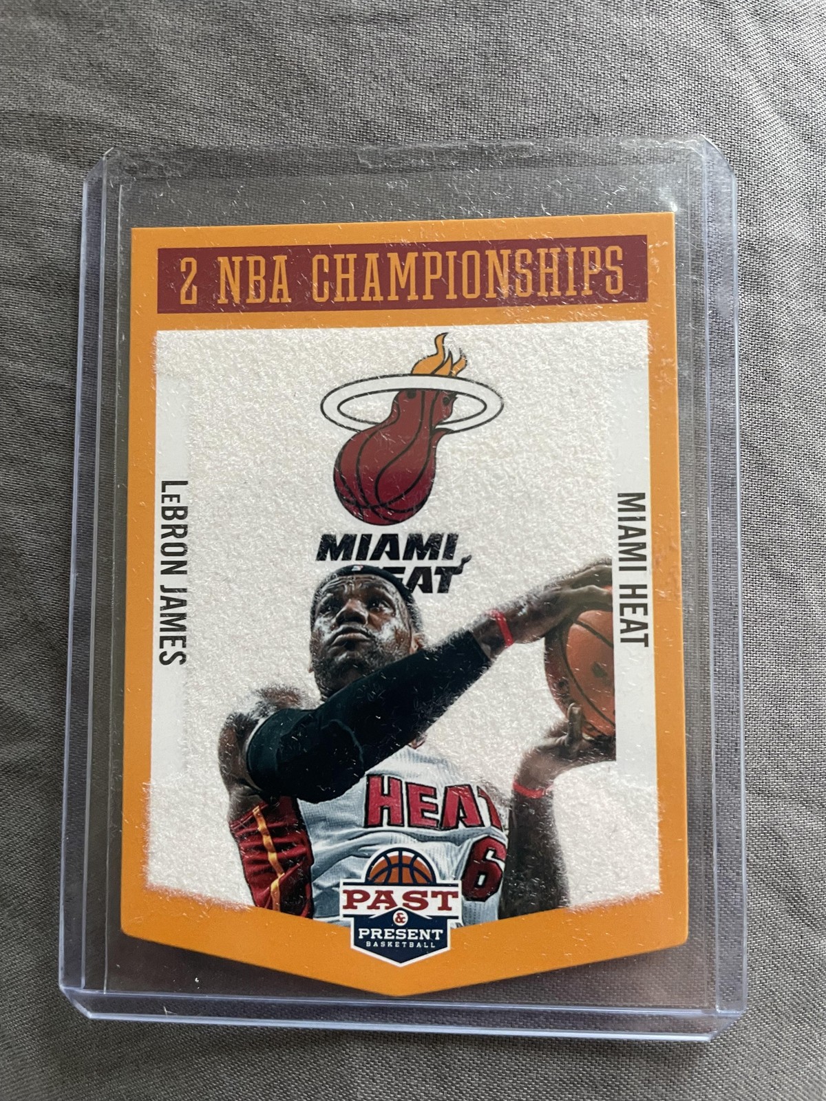 2012-13 Past & Present #18 LeBron James Winning Touch Championship Banners