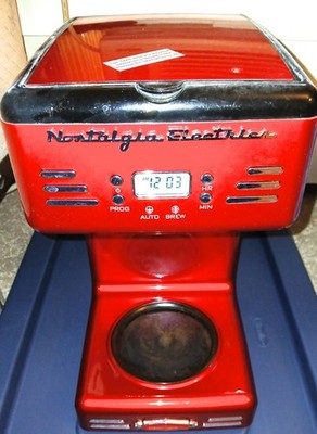 Nostalgia Retro 12-Cup Programmable Coffee Maker (Red) used