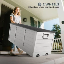 75 GAL Portable Foldable Fast Installation In/Outdoor Storage Box with Wheels