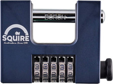 Squire Heavy Duty Padlock (CBW85) - 5 Wheel Combination - Alloy Steel for Corros