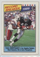 1987 Topps Record Breaker Todd Christensen #2 sb7