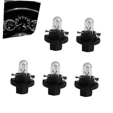5 PCS T5 Halogen Instrument Light, 12V 1.2W Dash Light Bulbs T5 12V 1.2W White