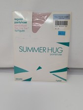 Vintage Sears Summer Hug Pantyhose Sandalfoot Full Figure Short Dusty Rose NEW