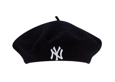 MLB New York Yankees New Era Beret Navy Blue Hat _ French France Wool Cap