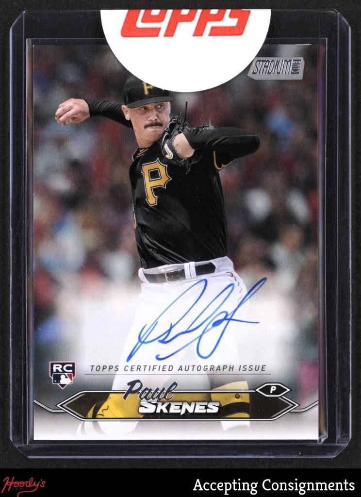 2024 Stadium Club Autographs #SCBAPS Paul Skenes RC ROOKIE ON CARD AUTO Pirates