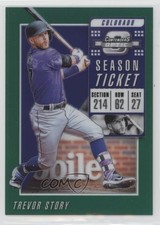 2019 Panini Chronicles Contenders Optic Green Prizm 5/50 Trevor Story #23 o7m