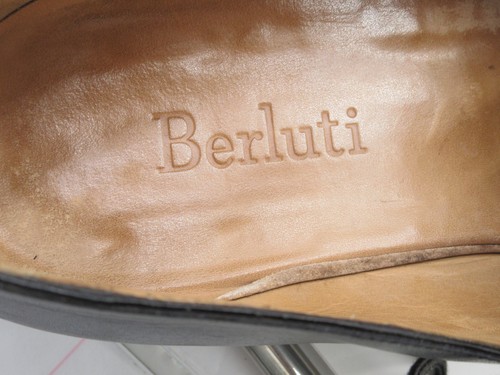 Men's Berluti Hand Painted Aubergine Italian Loafers Size 11.5 UK, 12.5 USA - Picture 9 of 10