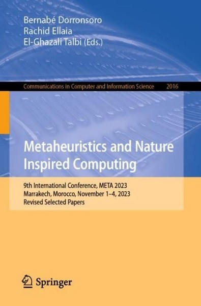 Metaheuristics And Nature Inspired Computing El-Ghazali Talbi-image