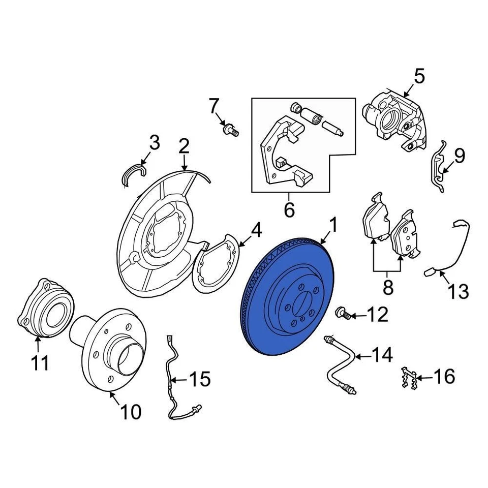 For BMW 550i 2006-2010 BMW 34216763827 Rear Disc Brake Rotor Foto 2 de 2
