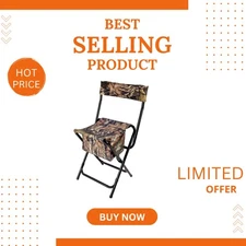Foldable High-Back Blind Chair for Hunters - Portable, Lightweight & Sturdy