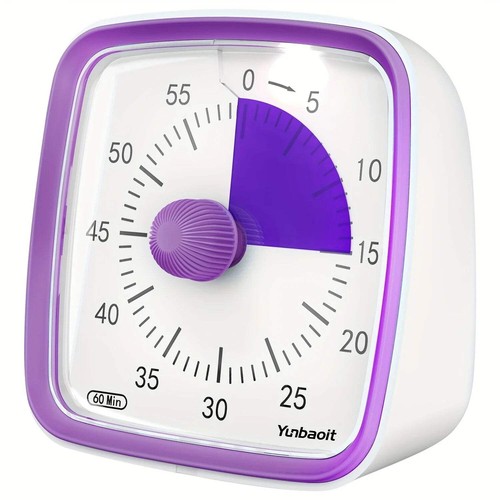 1pc Silent Visual Timer With Night Light - 60-Minute Countdown Timer ...