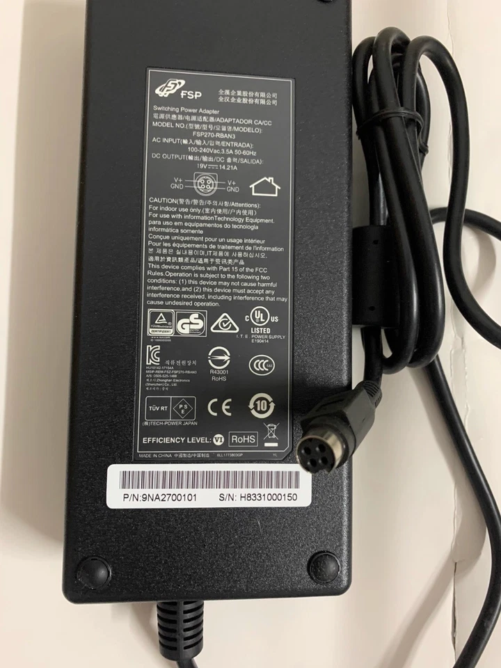 Genuine FSP 270W 19V 14.21A Power Adapter FSP270-RBAN3 Laptop Charger - Image 2 of 4